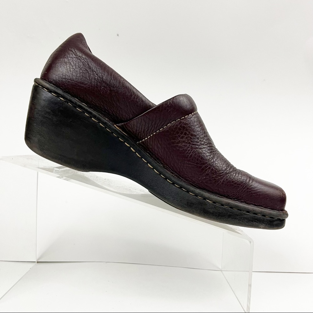 Born Brown Leather Comfort Clog Size 8 - Picture 6 of 8